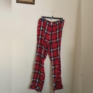 Victoria's Secret Pajama Bottoms Women Medium Red Plaid Comfortable Gingham